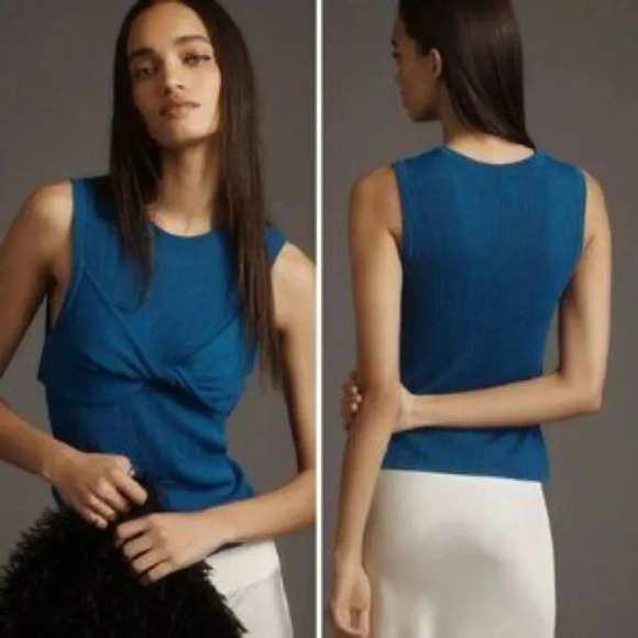 Pilcro Teal Twist Front Tank Top - Picture 5 of 5